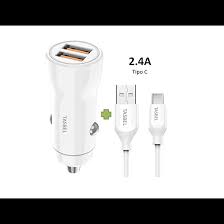 CARGADOR RAPIDO AUTO USB +TIPO C+CABLE